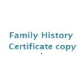 Family History Certificate Copy